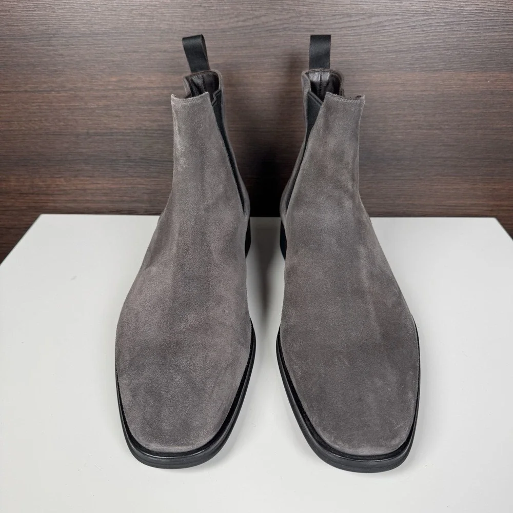 Monte Rosso Enrico Chelsea Boots Men's 12 M -  Suede Leather Gray -Made In Italy